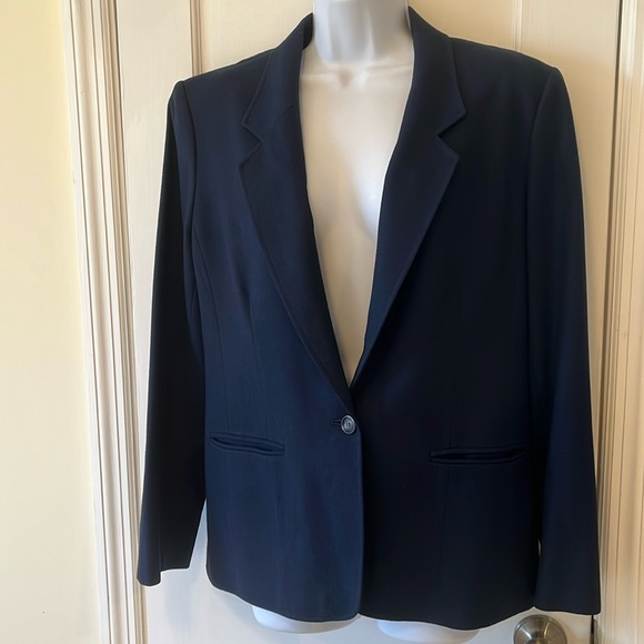 Pendleton 100% Wool Blazer Lined Women's 16 Blue Button Preppy Career Classic - Picture 1 of 17